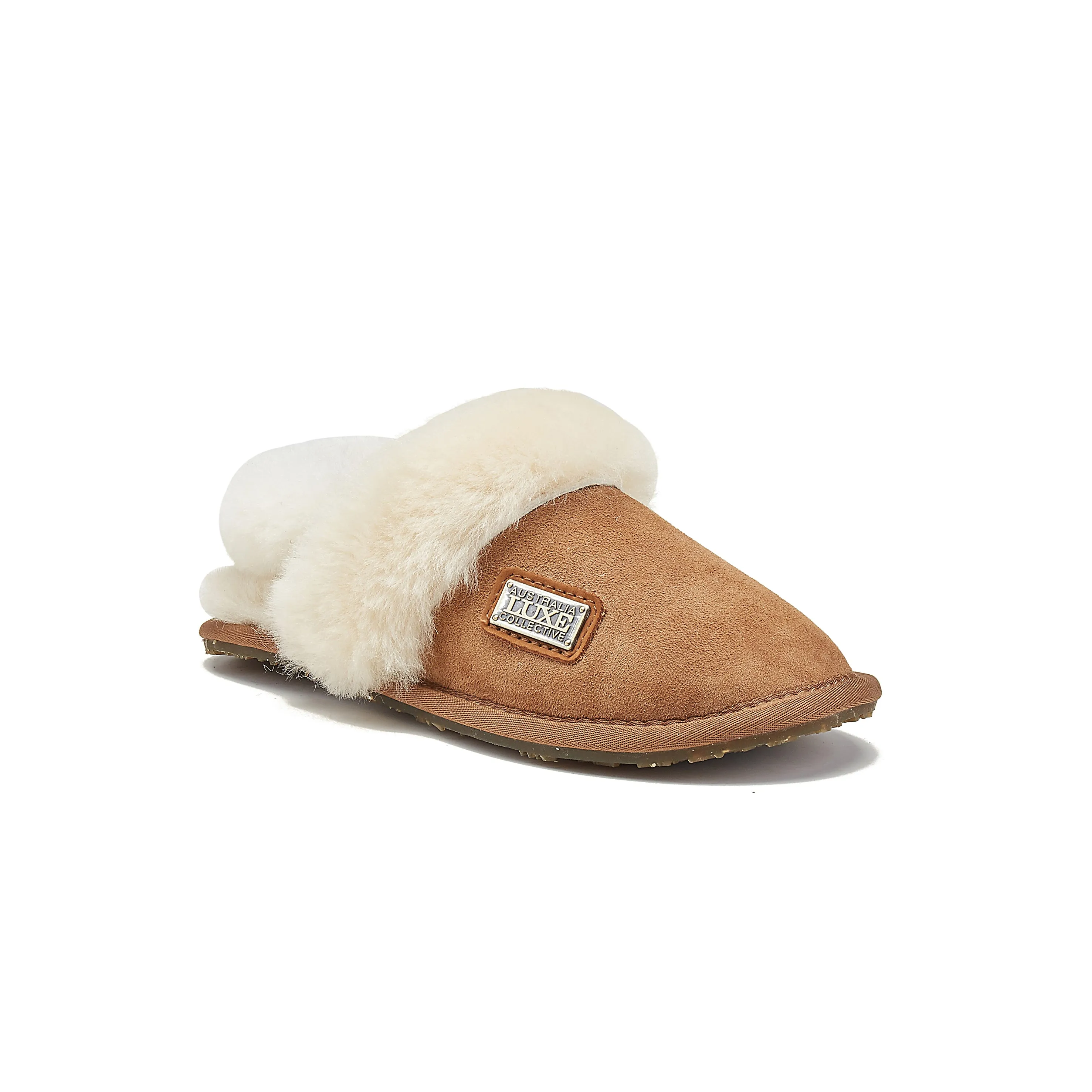 KIDS SLINGBACK MULE CHESTNUT (SHEARLING)