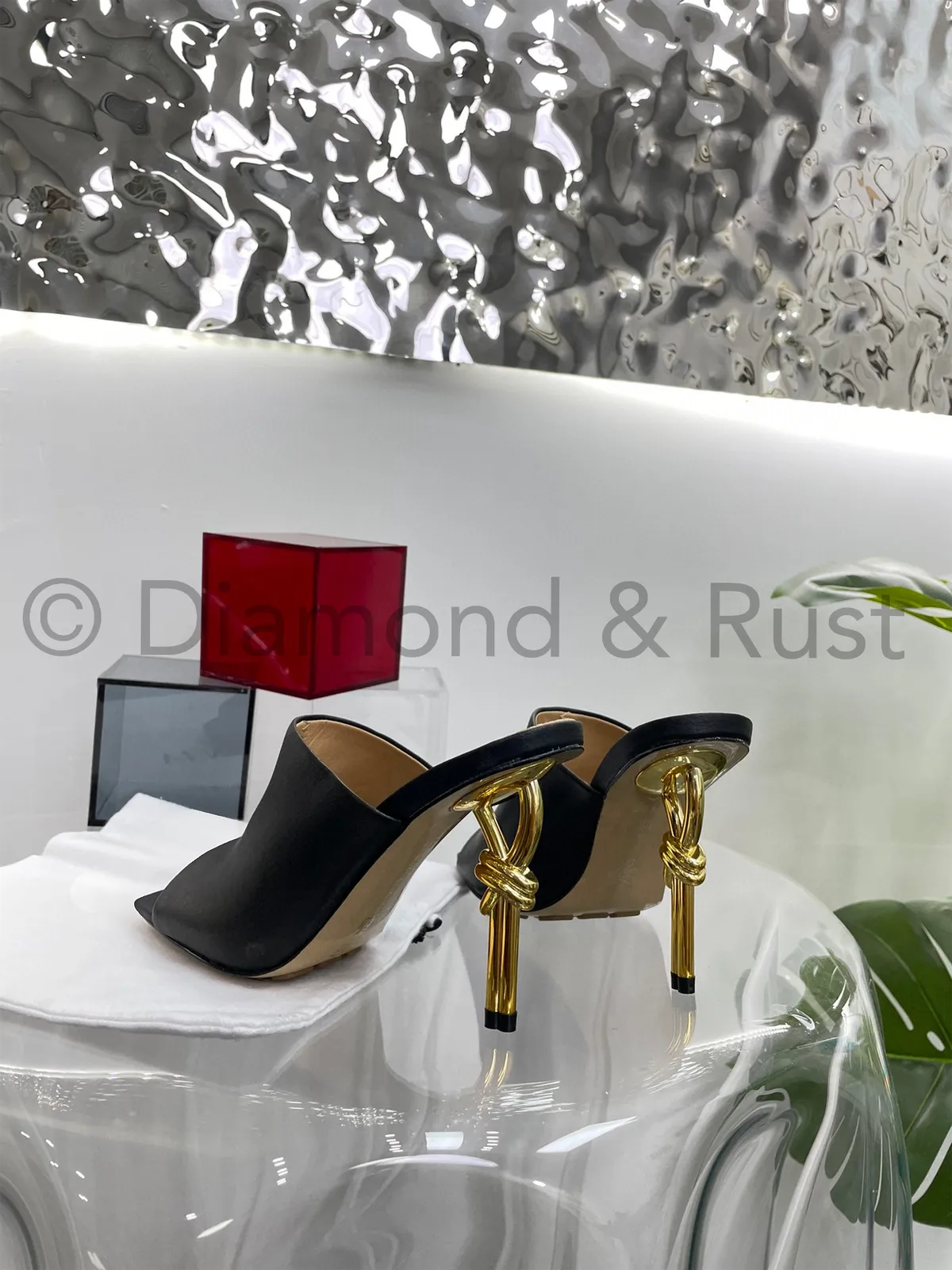 Knot Mule High Heel Shoes