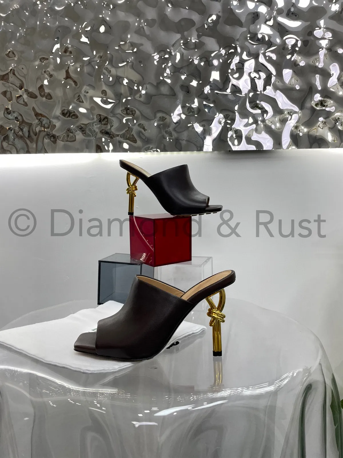 Knot Mule High Heel Shoes