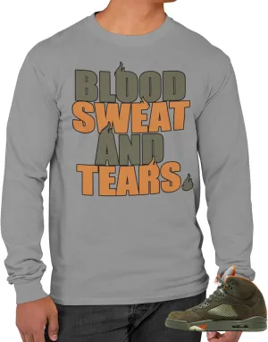 Long Sleeve T-Shirt to Match Jordan 5 Olive Graphic L/S Tee
