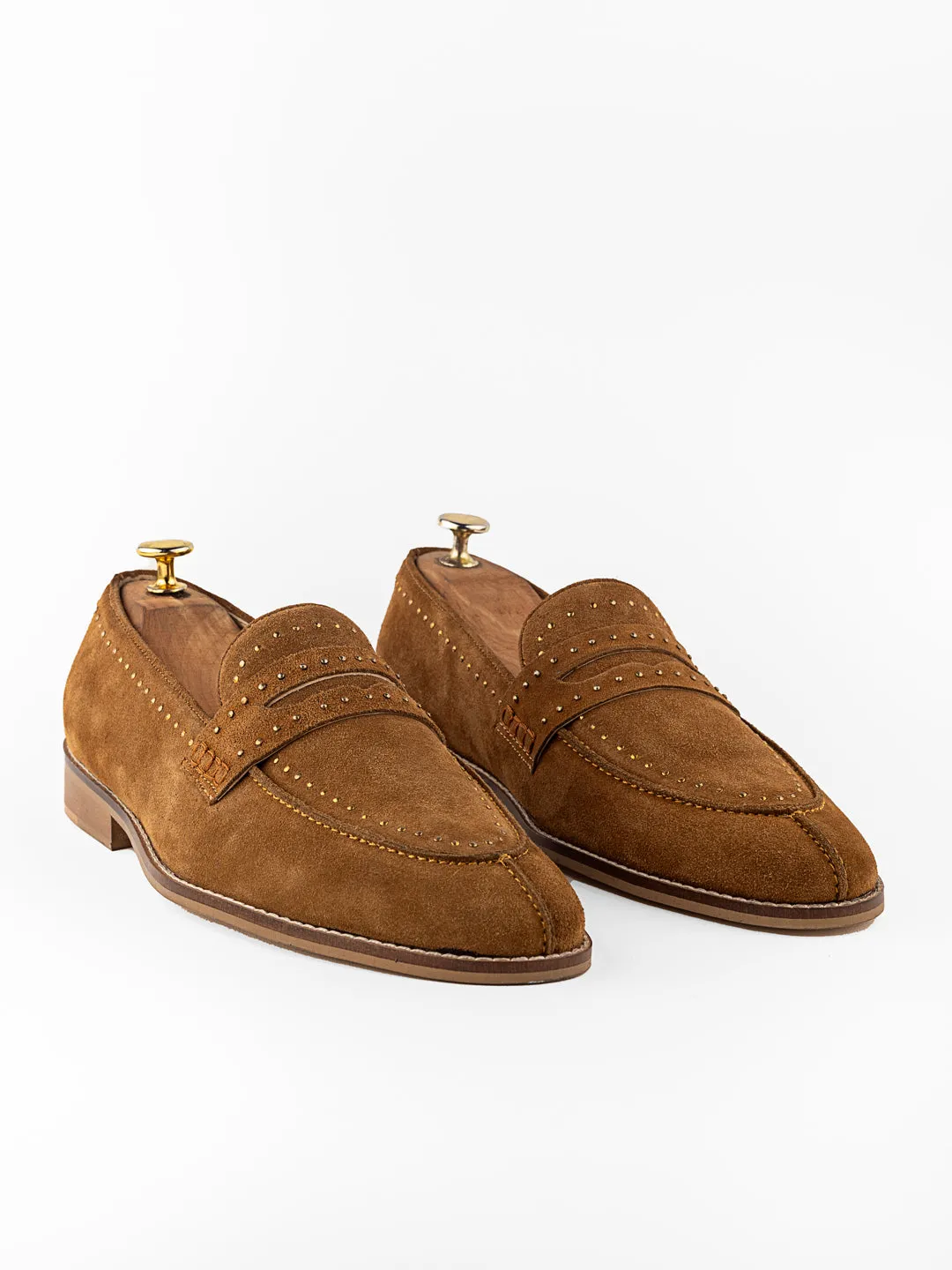 Marino Grain Studded Pinned Slipon Loafers For Men