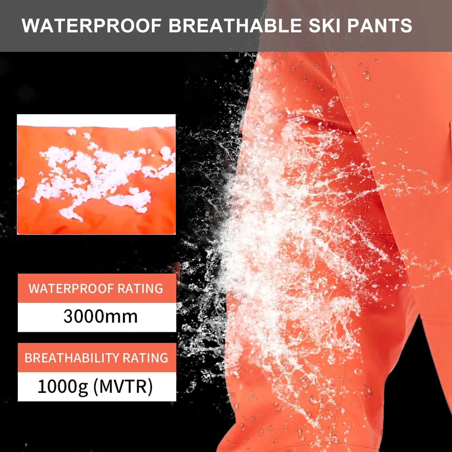 Men's Snow Ski Pants Waterproof Insulated Winter Windproof Snowboard Pants