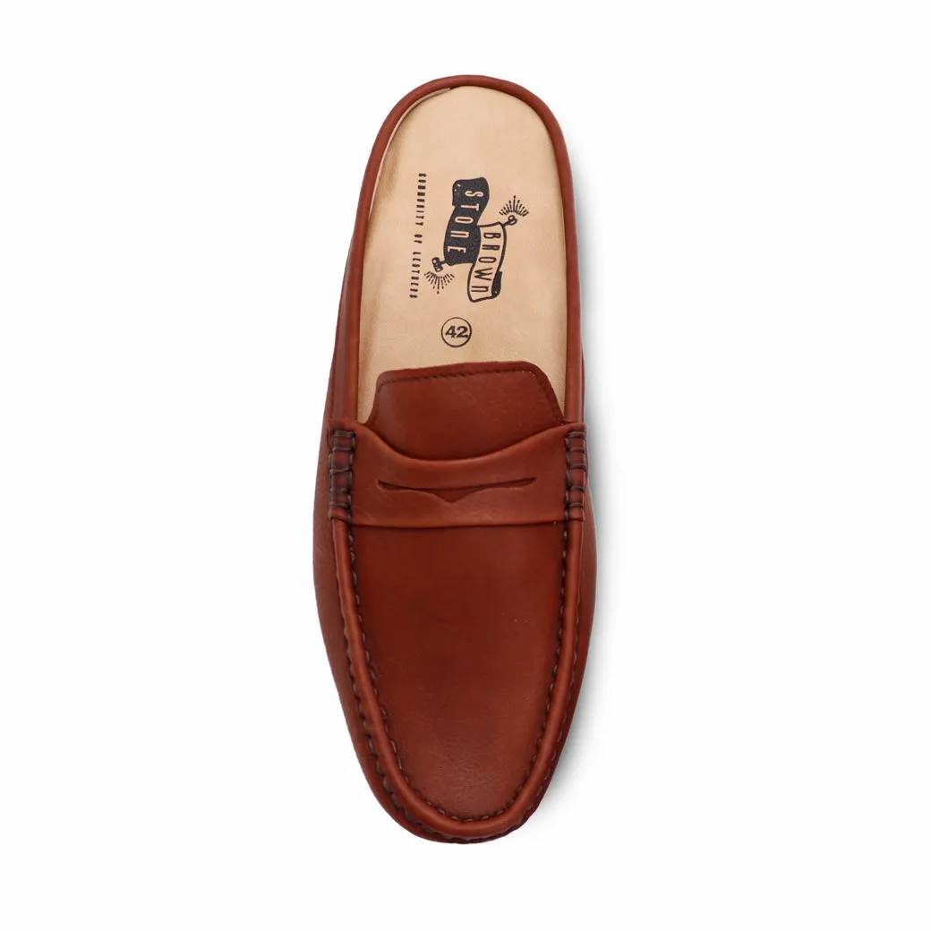 Mochi Mule Wrinkle Soft Brown