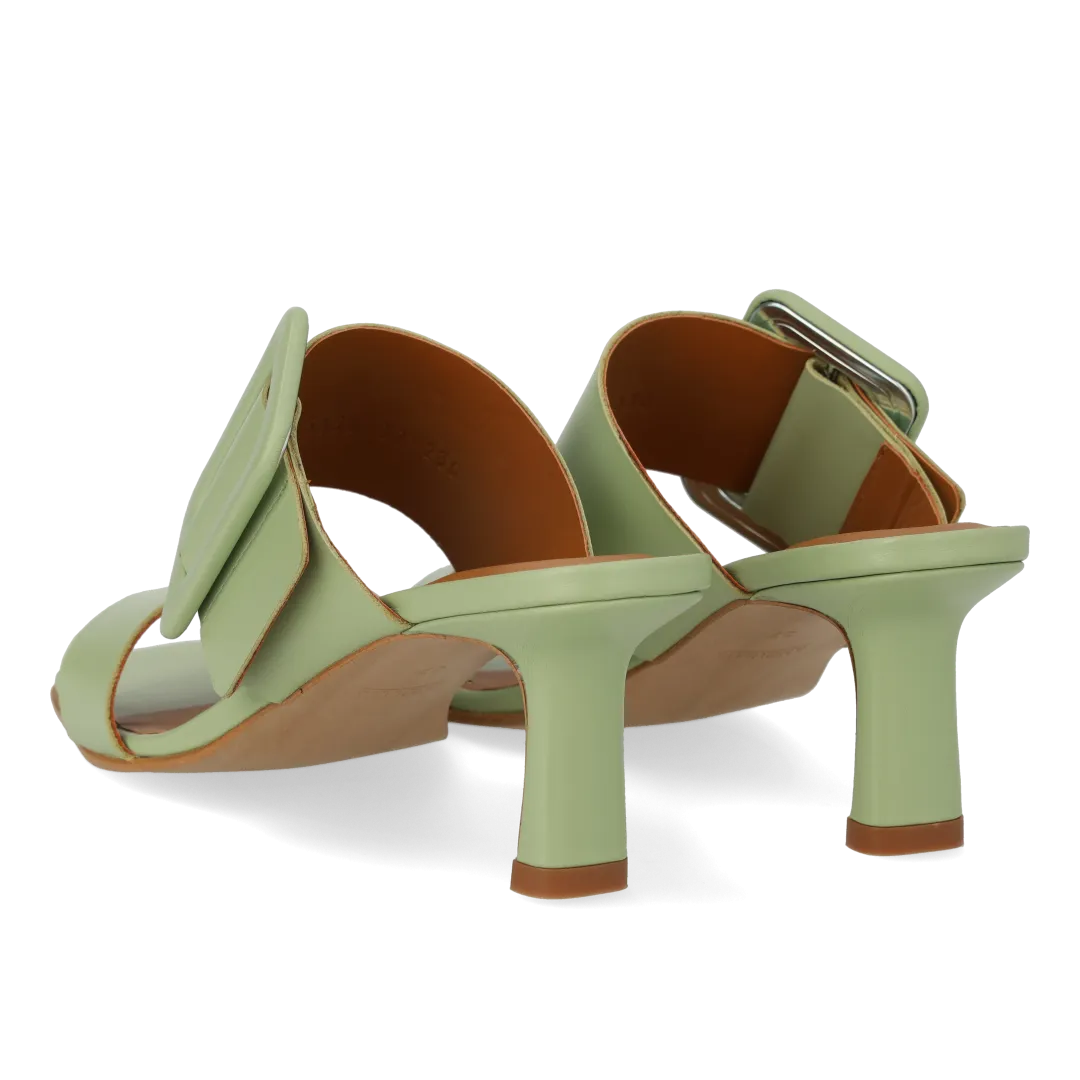 Mule with buckle detail