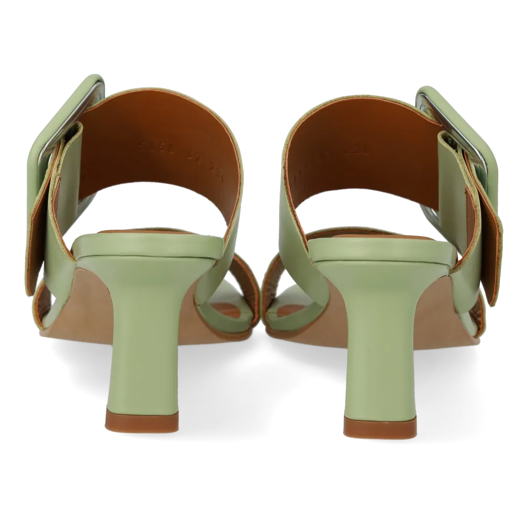 Mule with buckle detail