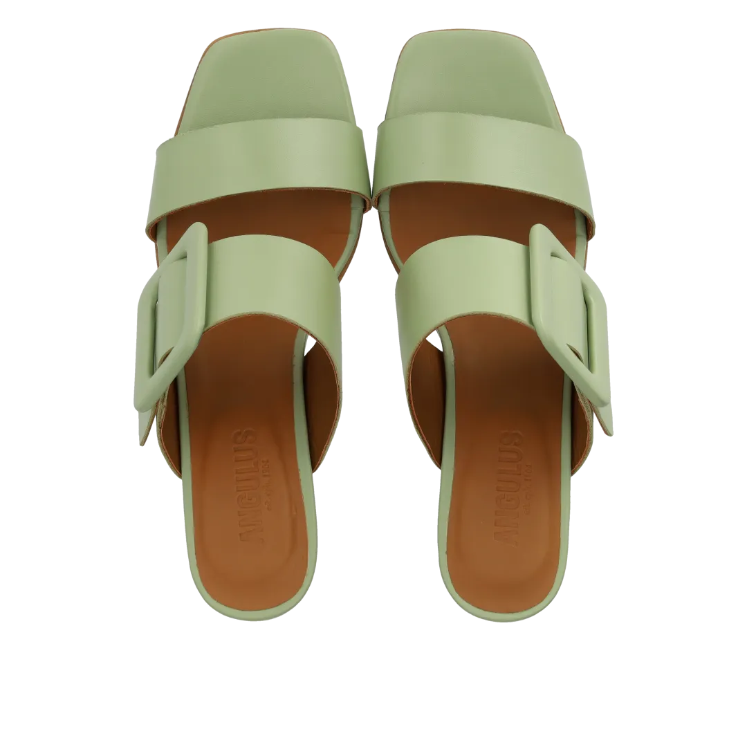 Mule with buckle detail