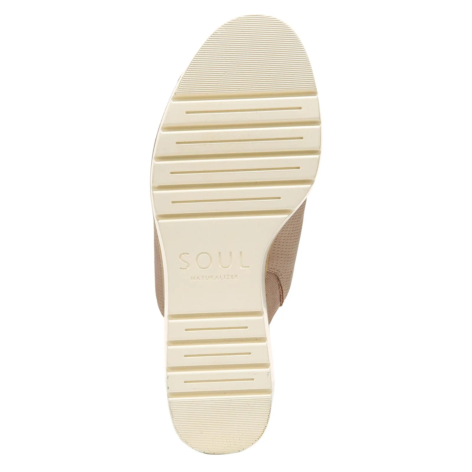 Naturalizer SOUL Women's Goodtimes Mule Slip On Wedge Sandal Light Taupe Suede 9M