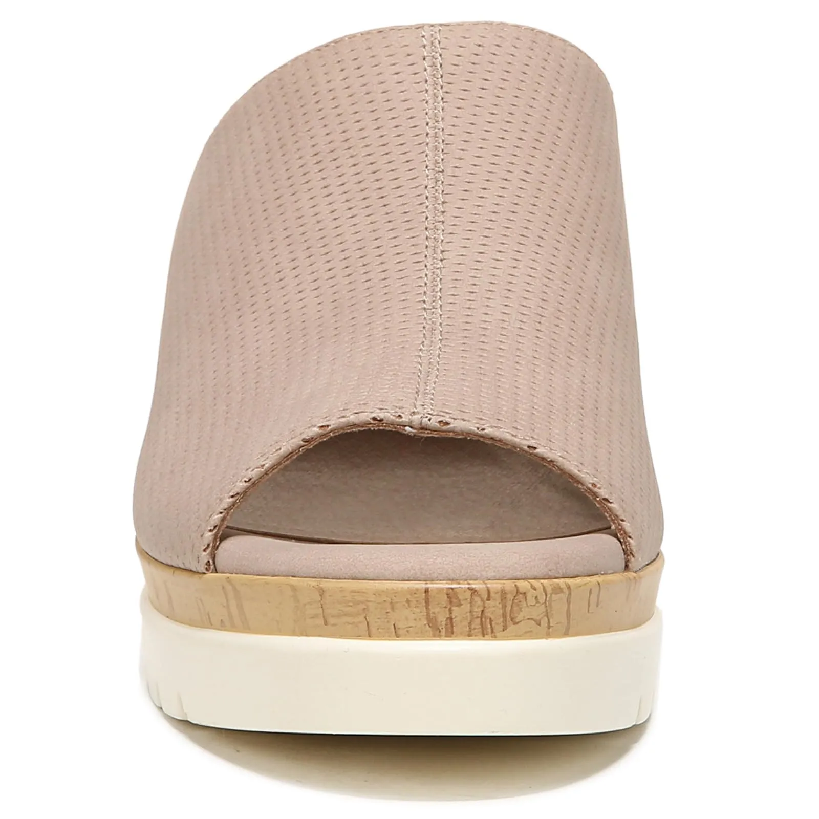 Naturalizer SOUL Women's Goodtimes Mule Slip On Wedge Sandal Light Taupe Suede 9M