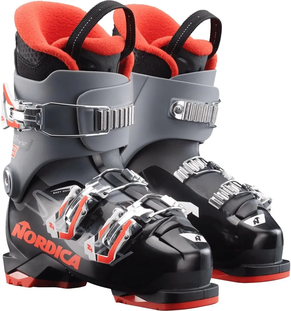 Nordica Junior Speedmachine J3 Ski Boots with Weight Adjuster, Durable Comfortable Warm Downhill Ski Boots for Children