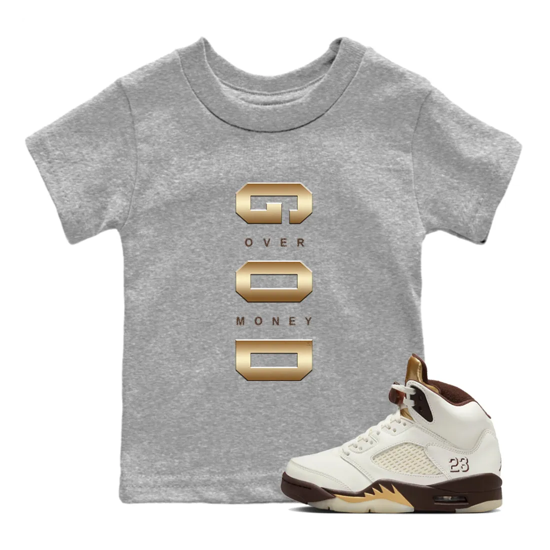 Over Golden God Kids Christmas clearance Air Tees 5 Sneaker Jordan Ticket Get it before it's - SNRT Money