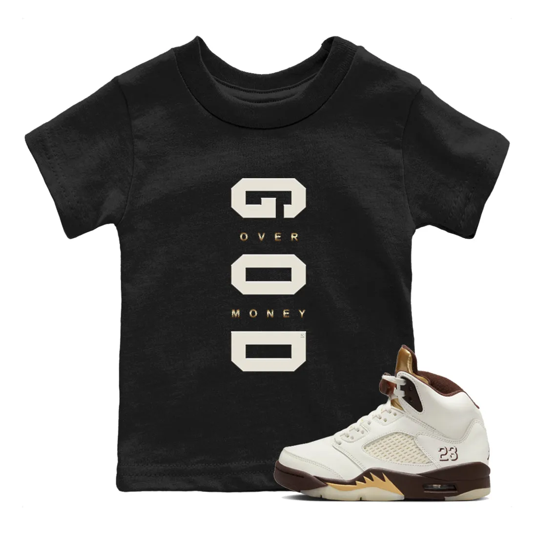 Over Golden God Kids Christmas clearance Air Tees 5 Sneaker Jordan Ticket Get it before it's - SNRT Money