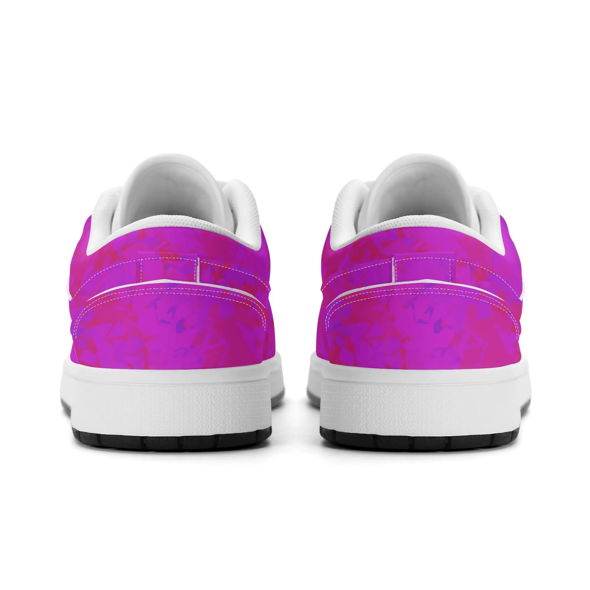 Pink Crystal Low Top Leder Sneaker für Damen