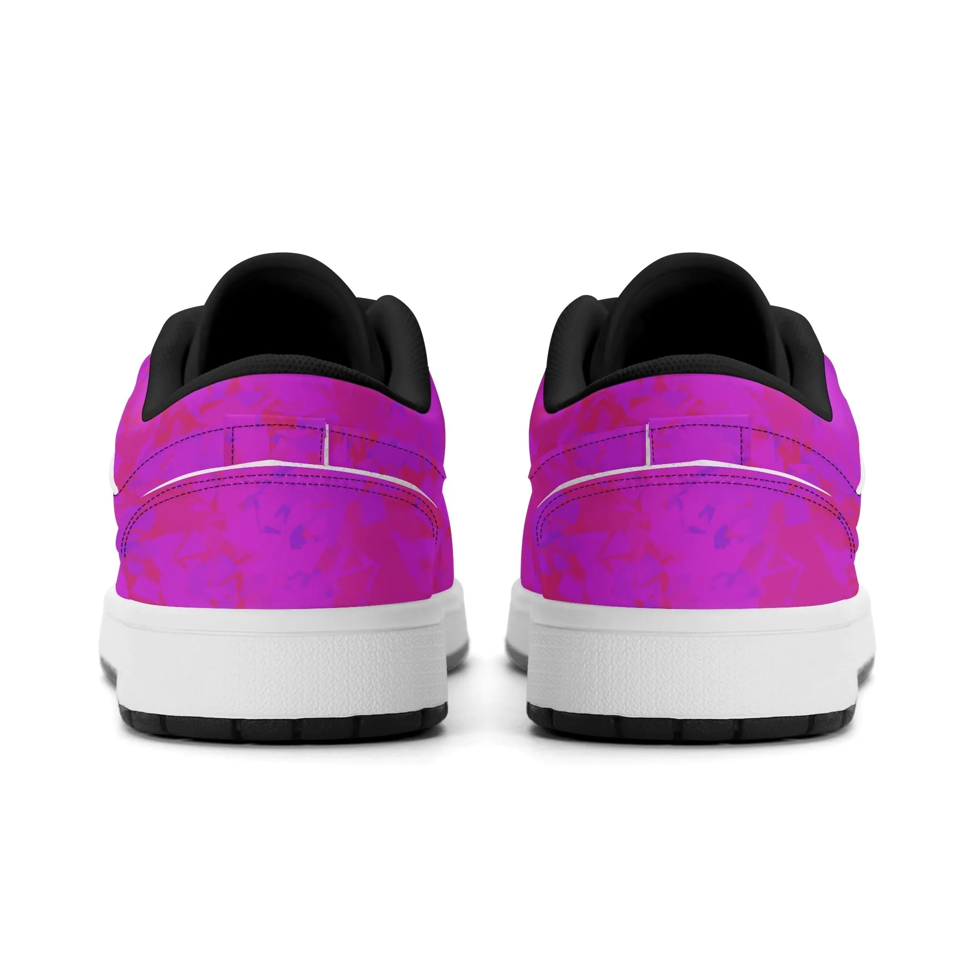 Pink Crystal Low Top Leder Sneaker für Damen