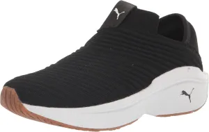 PUMA Women's Enlighten Sneaker, Black White, 8.5