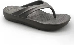 Pure Stride Therapeutic Flip Flops, Orthotic Thong Sandals for Plantar Fasciitis, Metatarsal and Heel Spurs, Feet Pain Relief and Arch Support - Grey, Men’s Size 10/Women’s Size 11
