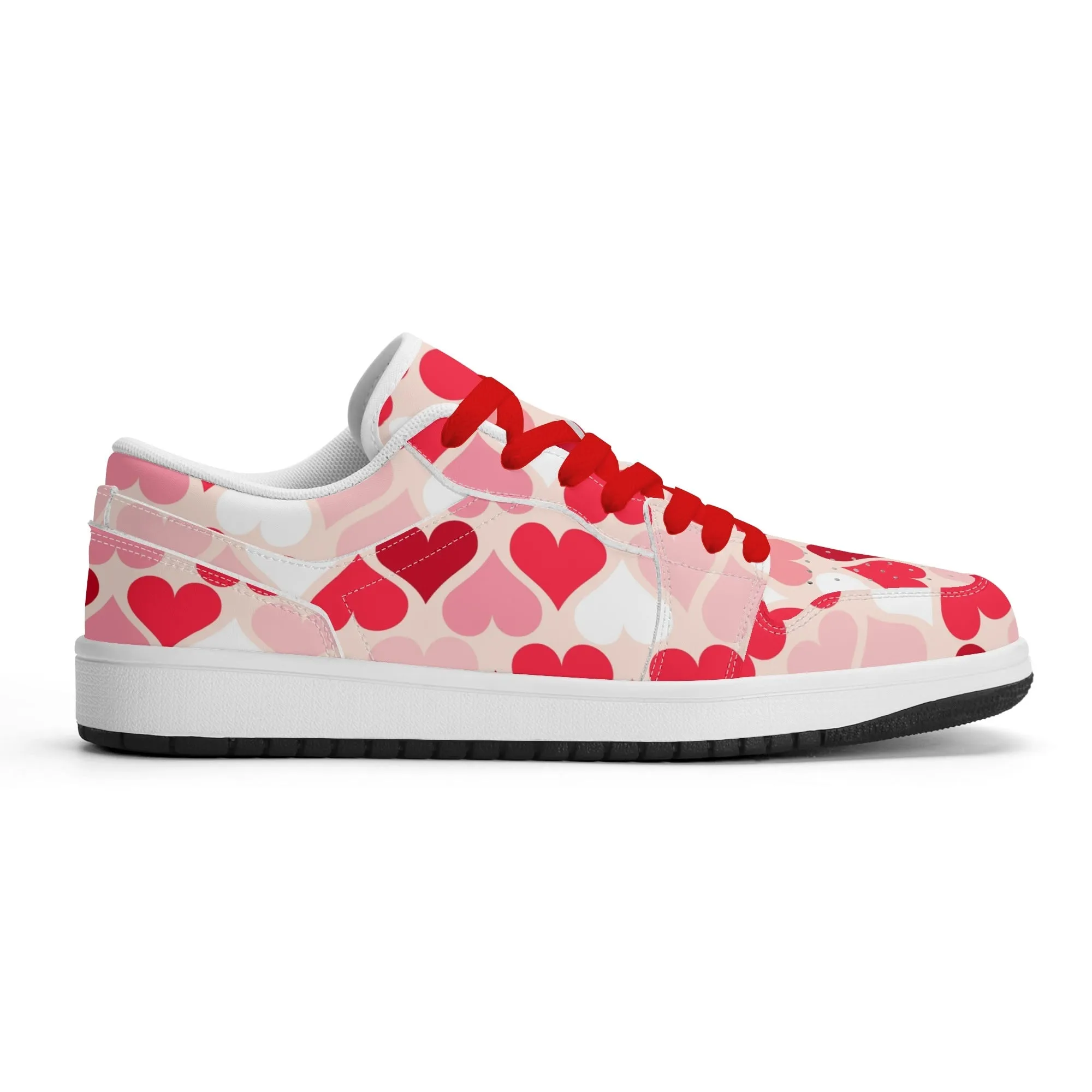 Red Hearts Low Top Leder Sneaker für Damen