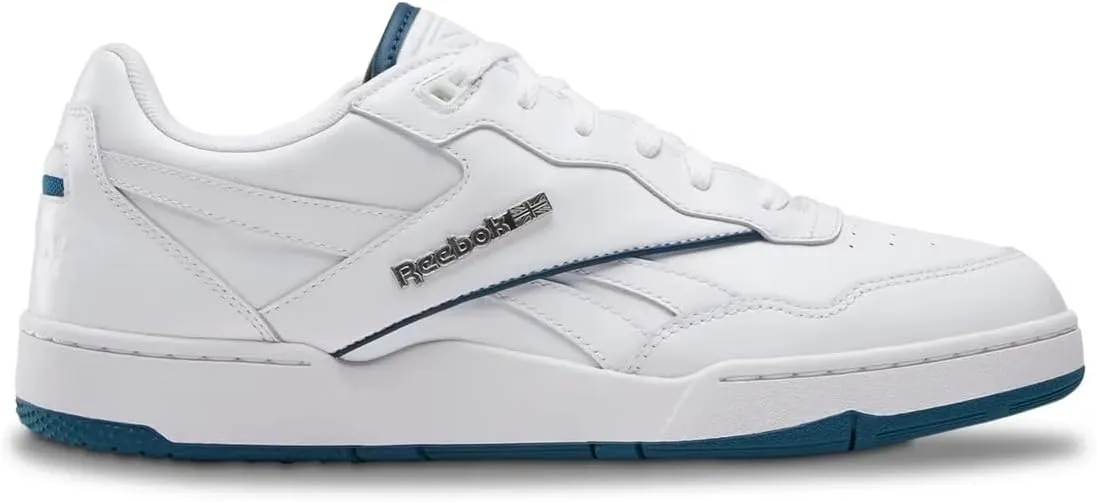 Reebok Unisex BB 4000 II Sneaker, White/Escape Blue, 4.5 US Men