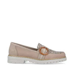 RIEKER - 54864-60 FLAT FASHION LOAFER - BEIGE MULTI