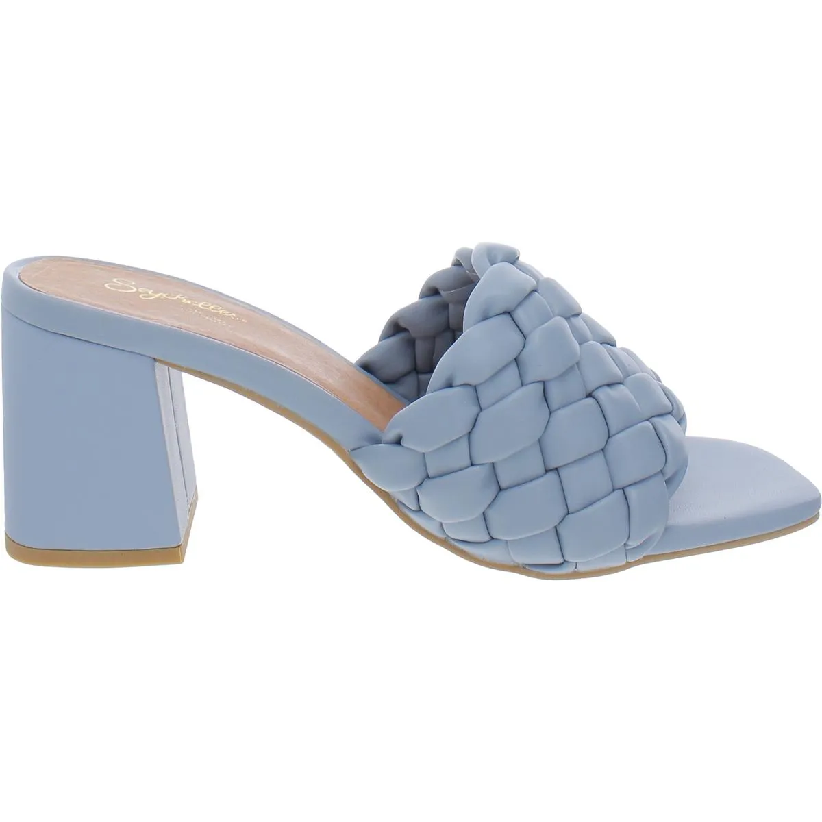 Seychelles Womens Connoisseur Faux Leather Woven Mule Sandals