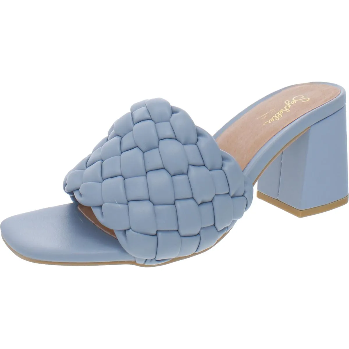 Seychelles Womens Connoisseur Faux Leather Woven Mule Sandals