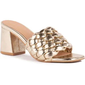 Seychelles Womens Connoisseur Faux Leather Woven Mule Sandals