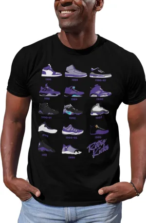 Shirt to Match Jordan Purple Retro Jordan Sneakers 1 2 3 4 5 6 7 8 9 10 11 12 13, Tee to Match Jordans
