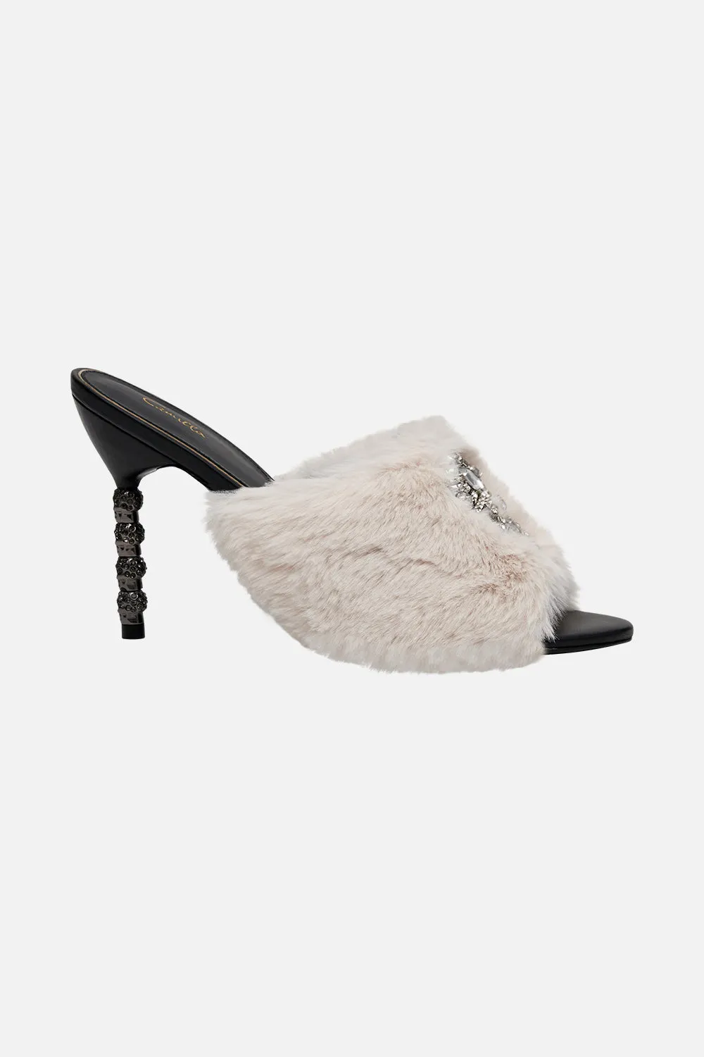 STATEMENT HIGH HEEL MULE SOLID NUDE