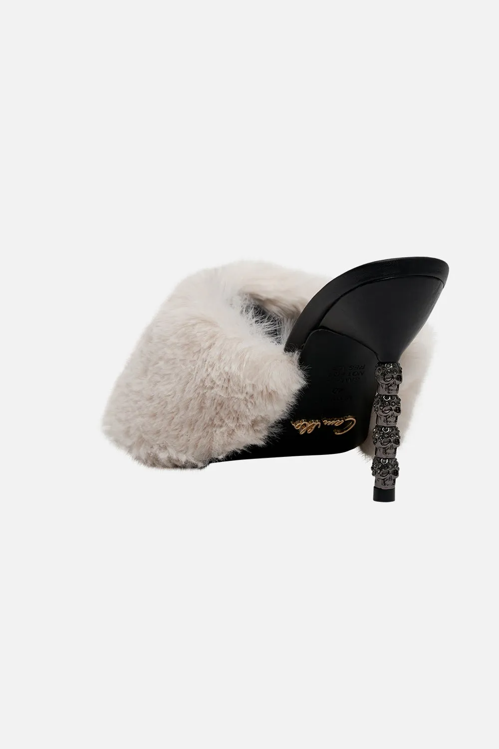 STATEMENT HIGH HEEL MULE SOLID NUDE