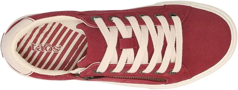 Taos Z Soul Women’s Sneaker - Stylish Platform Sneaker with Removable Footbed, Arch Support, Premium Cushioning, Lace-Up Adjustability, and Easy Access Zipper