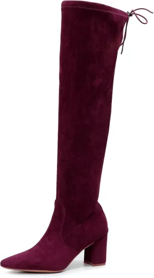 VenusCelia Women's Charlotte OverKnee Stretchy Boot