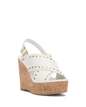 Vince Camuto Women's Ellna-S Bianco/Soft Grain Nappa M