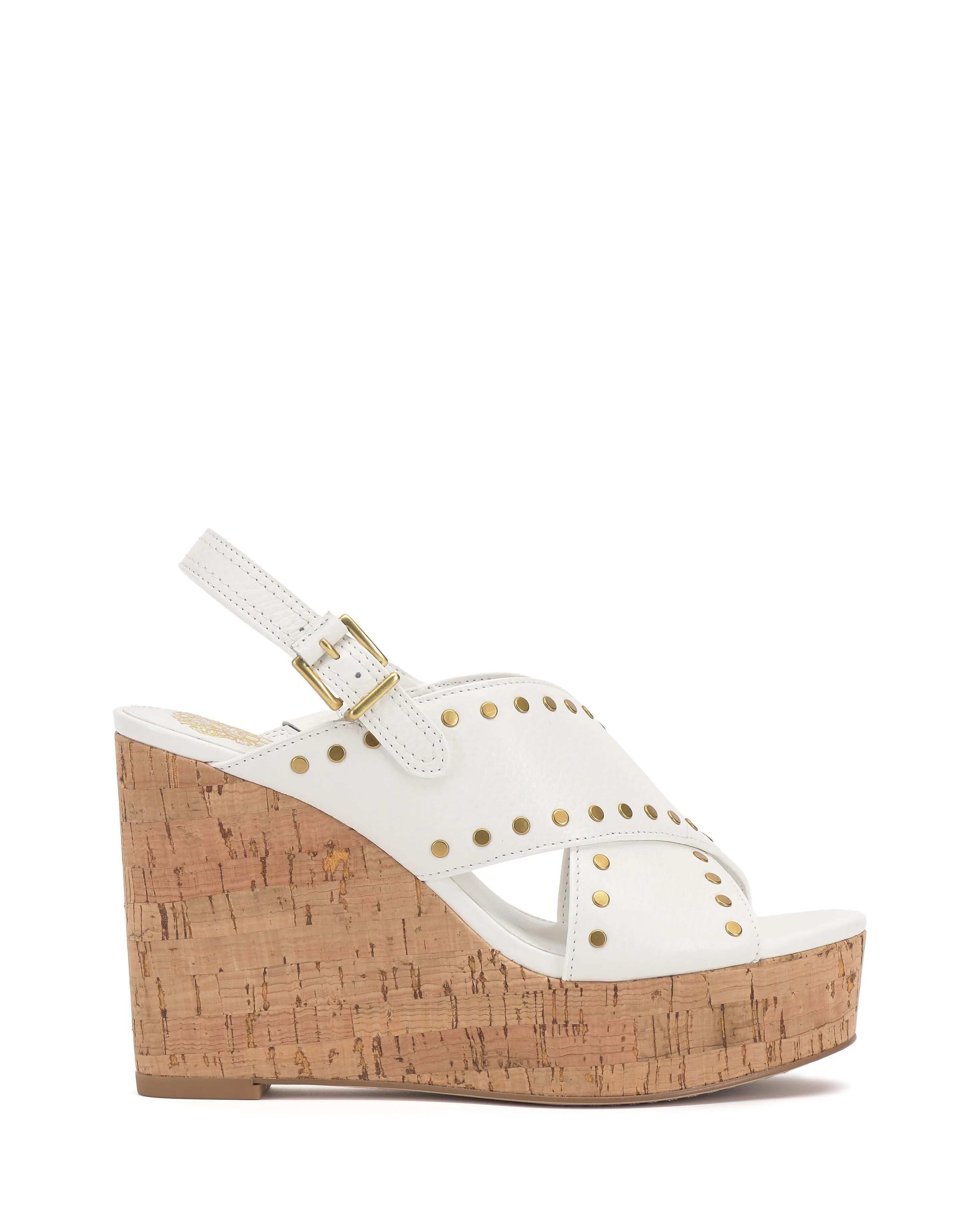 Vince Camuto Women's Ellna-S Bianco/Soft Grain Nappa M