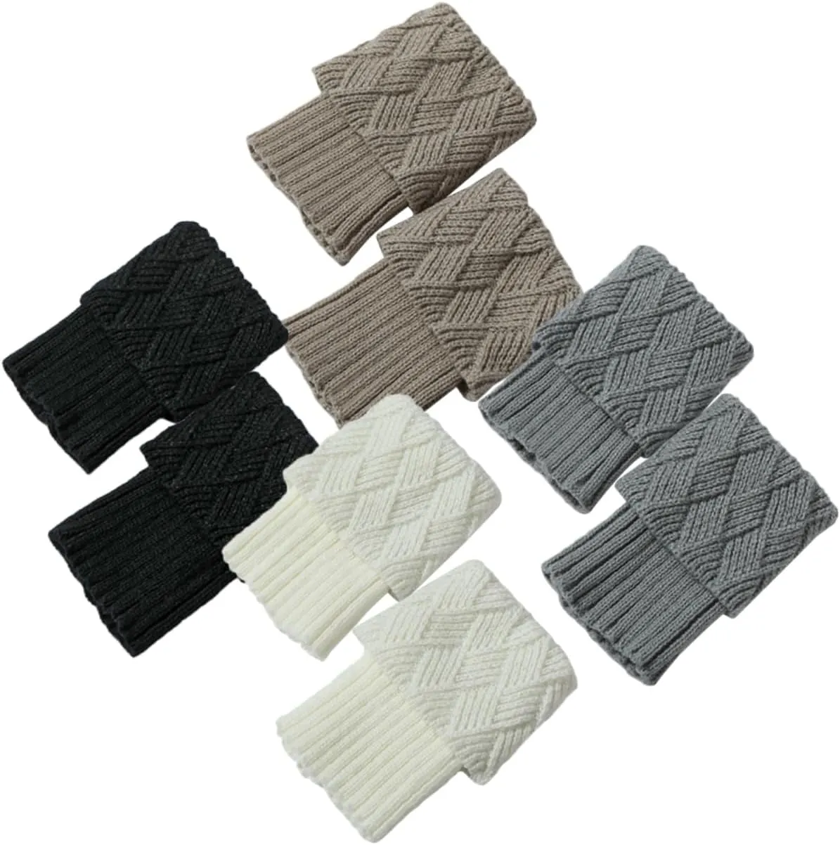 Winter Warm Leg Cover Boot Cuffs Knitted Leg Warmers for Women Girls Crochet Warmers
