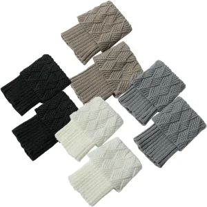 Winter Warm Leg Cover Boot Cuffs Knitted Leg Warmers for Women Girls Crochet Warmers