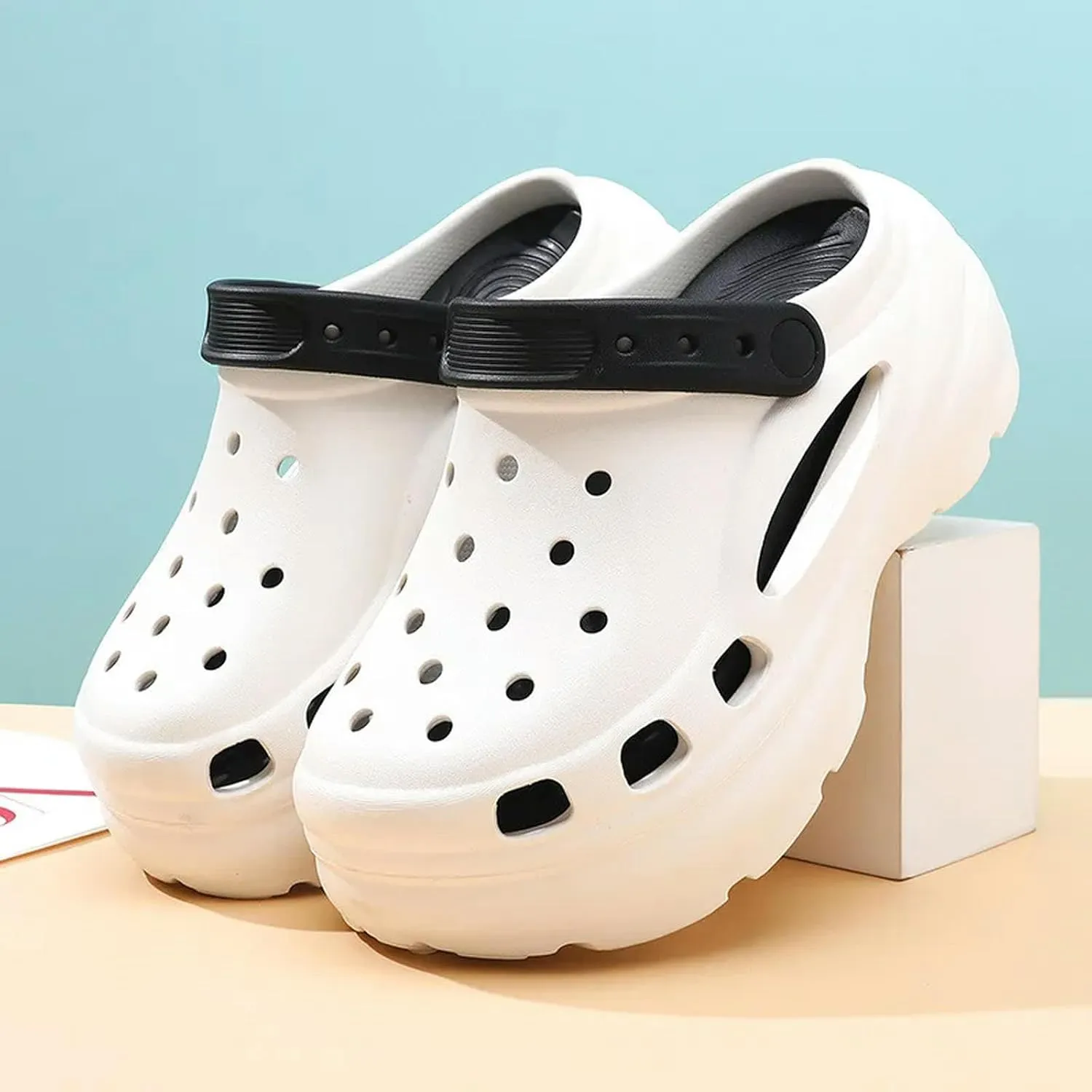 Women's Mule Sandals Women's Summer Outdoor Thick Sole Soft Hole Shoes