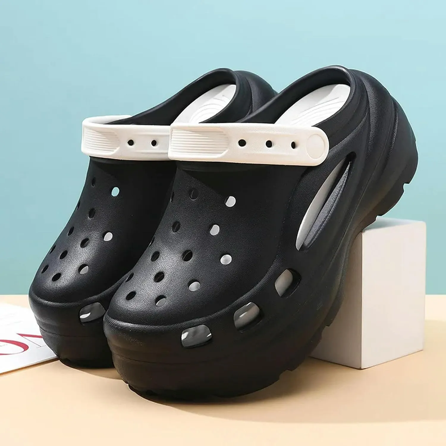 Women's Mule Sandals Women's Summer Outdoor Thick Sole Soft Hole Shoes