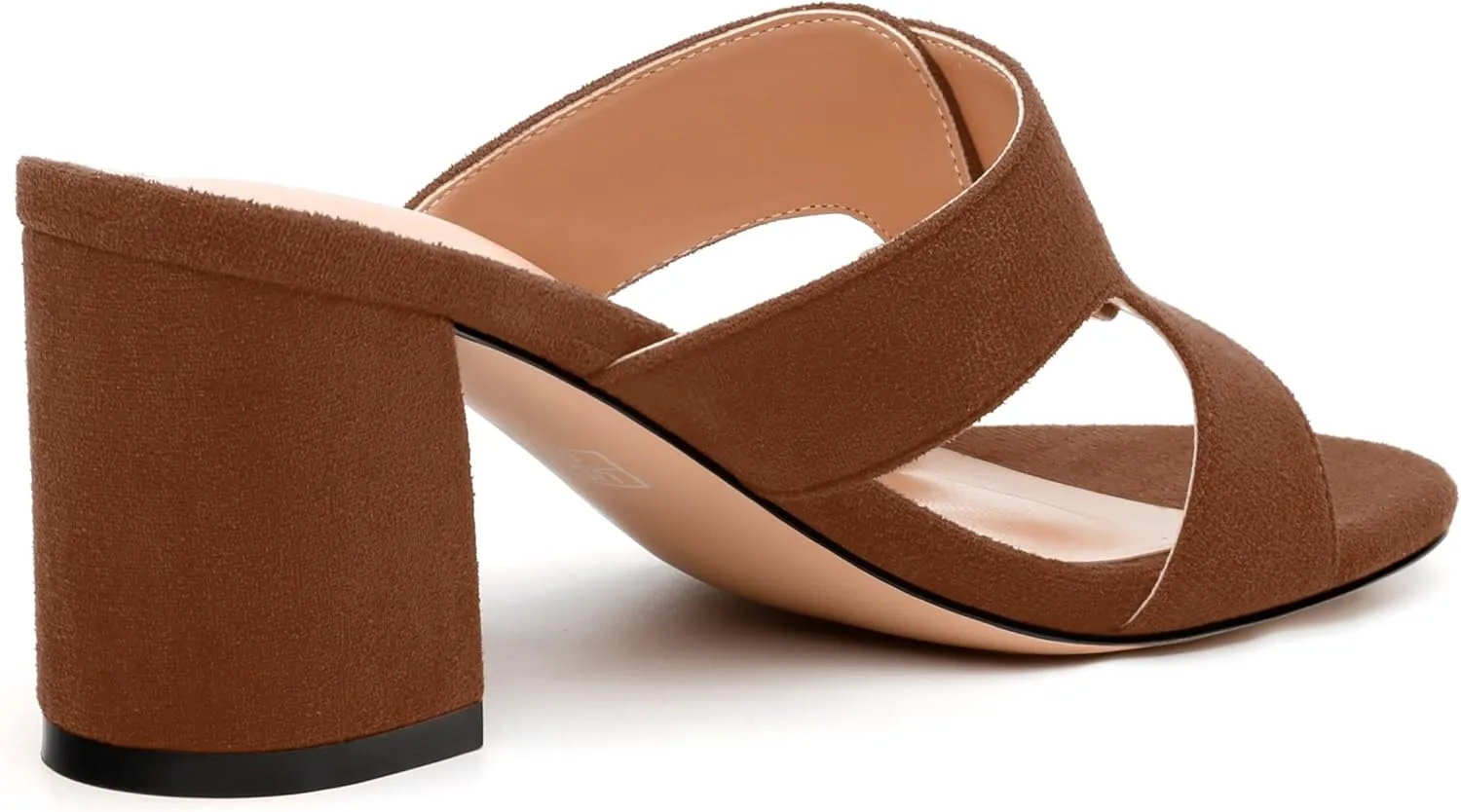 Women's Sandals, Round Toe Mid Chunky Heels, Fashion Buckle Heeled Sandal for Women 2.5 Inch